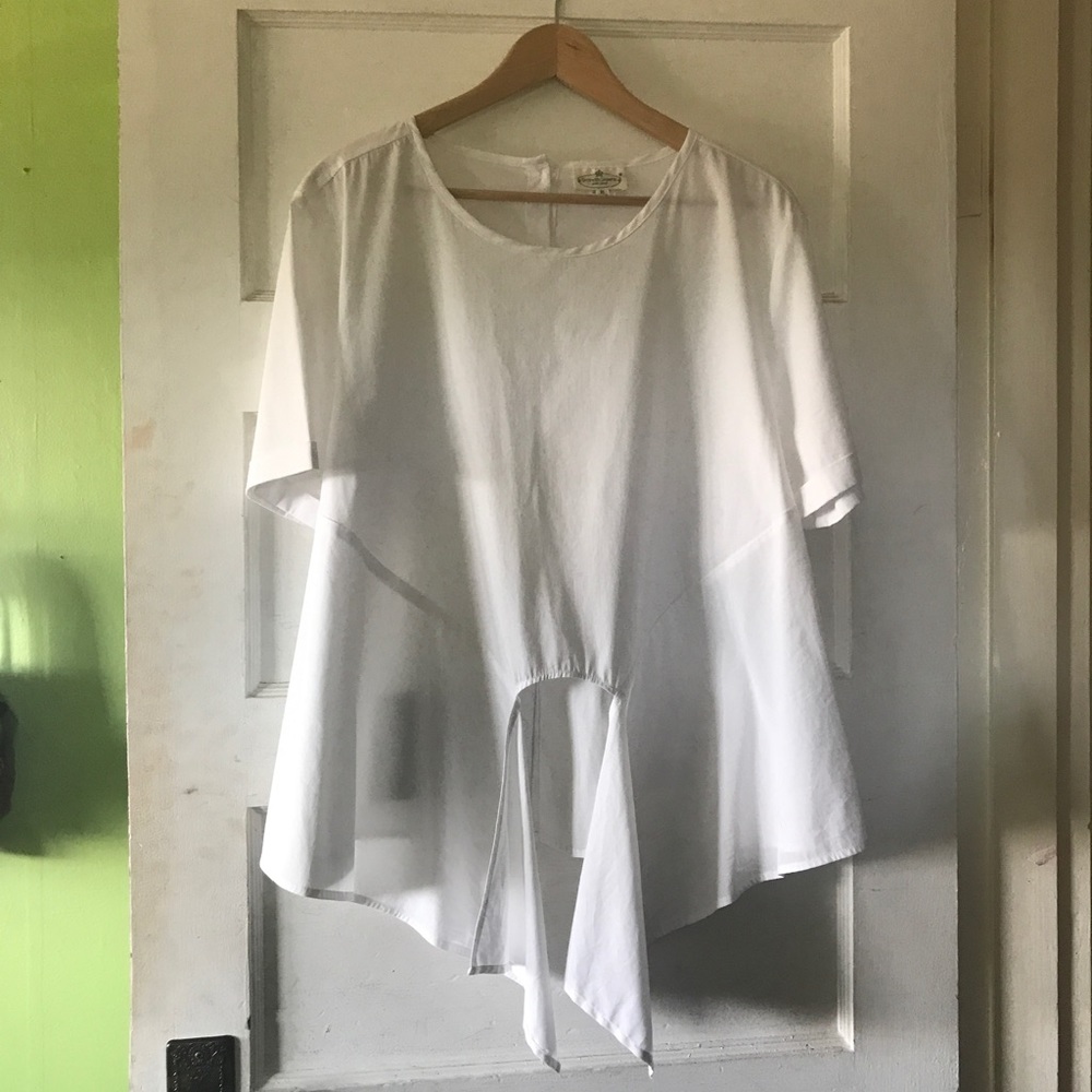 White Long Blouse Size XL